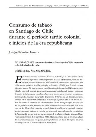 Consumo De Tabaco En Santiago De Chile Durante El Periodo Tardío ...